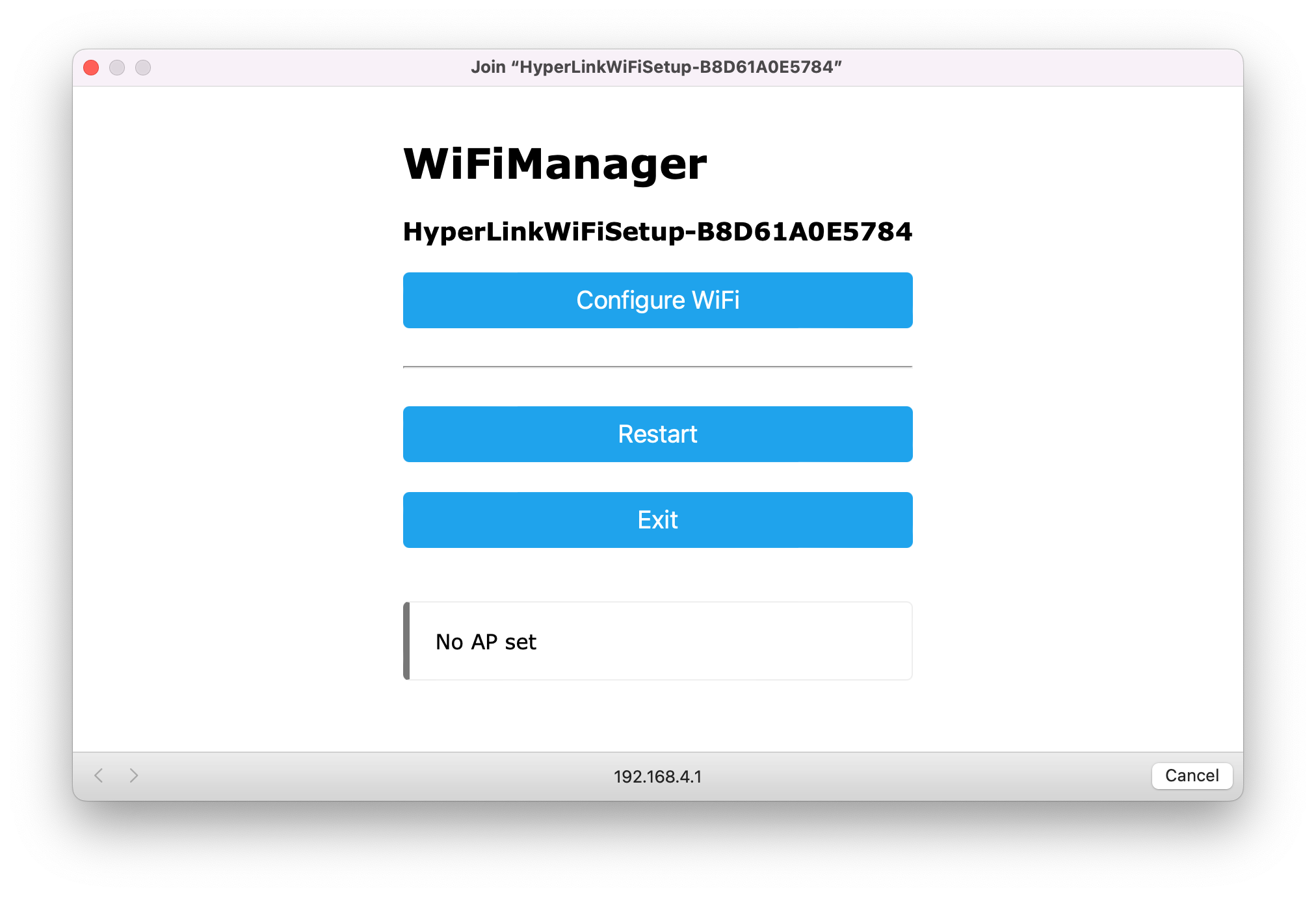 WiFi Setup